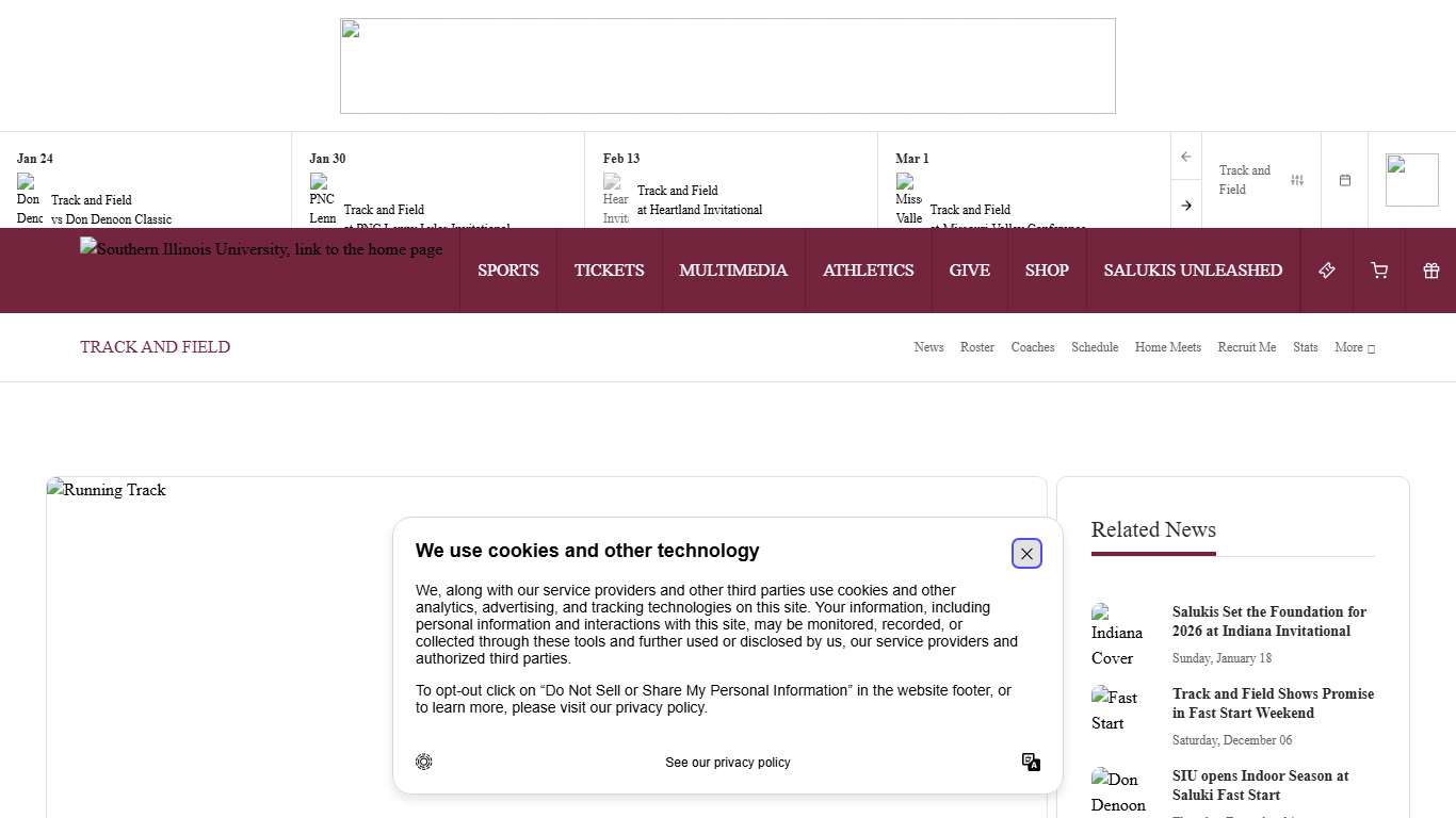 Salukis Set to Open 2026 Indoor Season at Indiana Invitational - Southern Illinois University Athletics